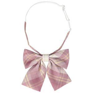 Pre-tied Bowties Adjustable Colorful Plaid Tartan Checked Bow Ties Pink